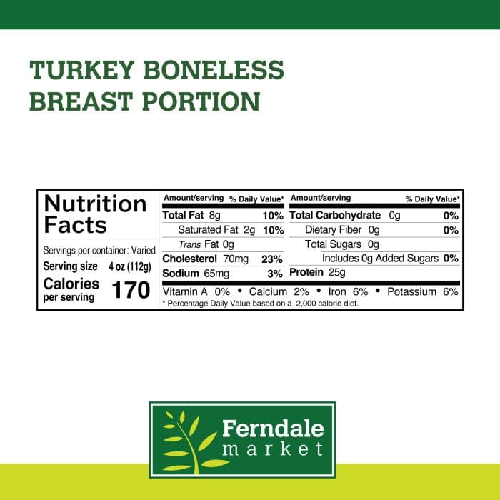Turkey Boneless Breast Portion Nutrition Facts