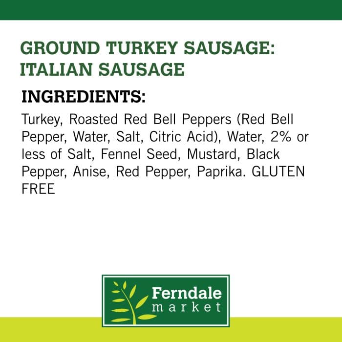 Ground Turkey Sausage Italian Sausage