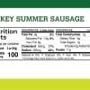 Turkey Summer Sausage Nutrition Facts - Ferndale Market
